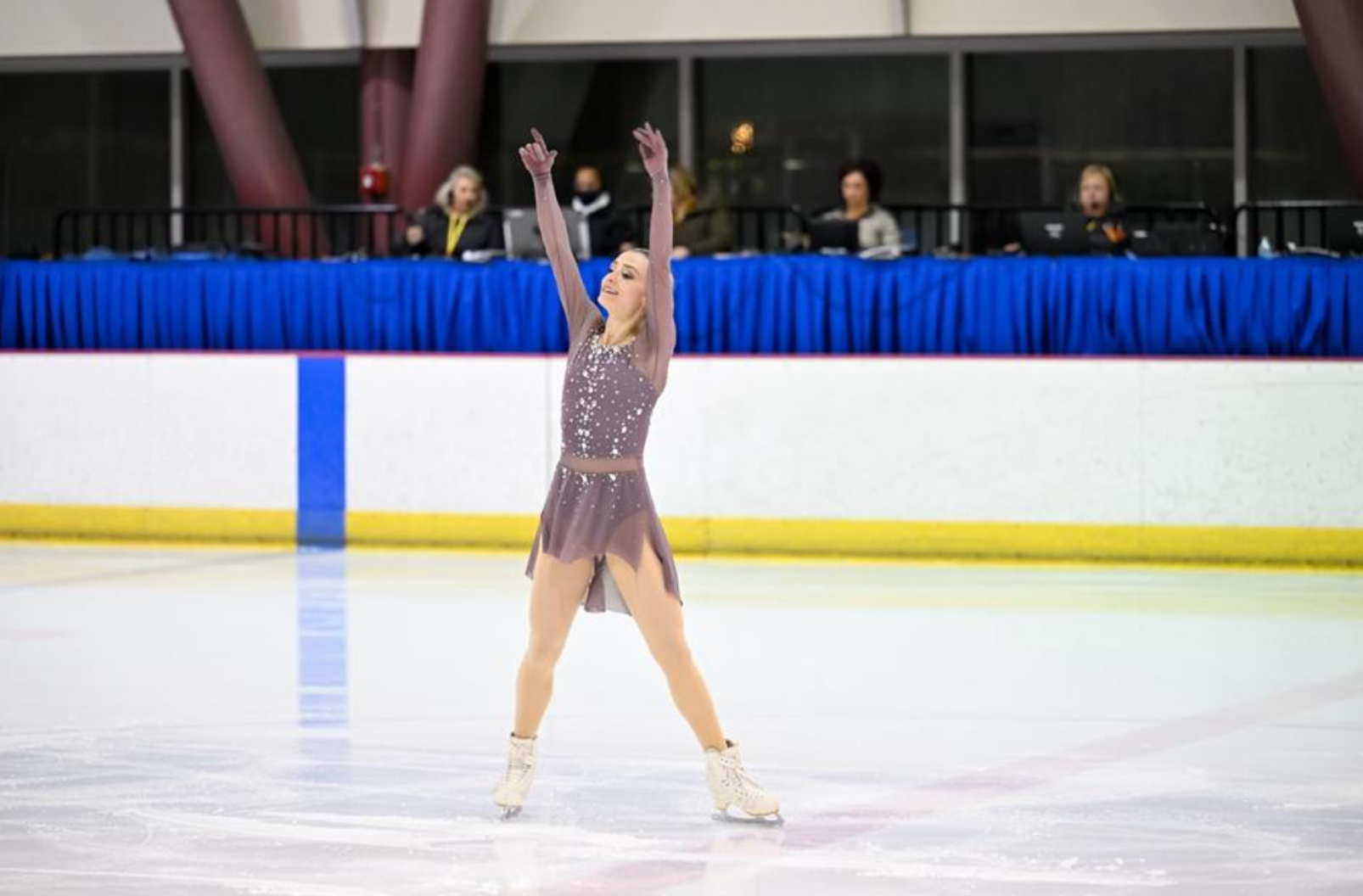 Student doing ice skating